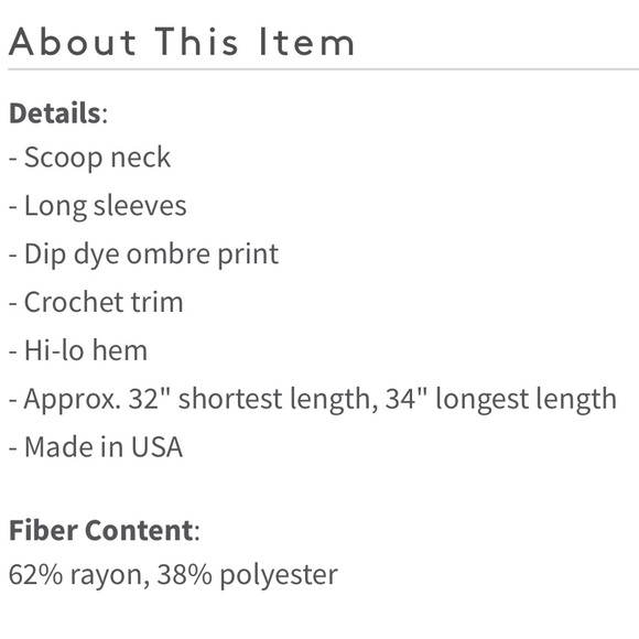 Vintage Havana dip dye ombré top - Picture 3 of 8